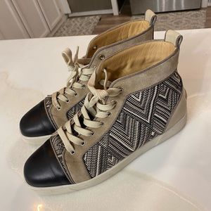 Mens Louboutin High Top Sneakers Size EU 44